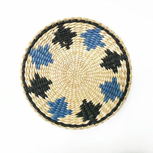 ZOOPH Handgemachte Tischsets, Runde Boho Rattan Natur handgewebte Tischsets Wasserhyazinthe Tischsets, for Esstisch(A16,20cm) von ZOOPH
