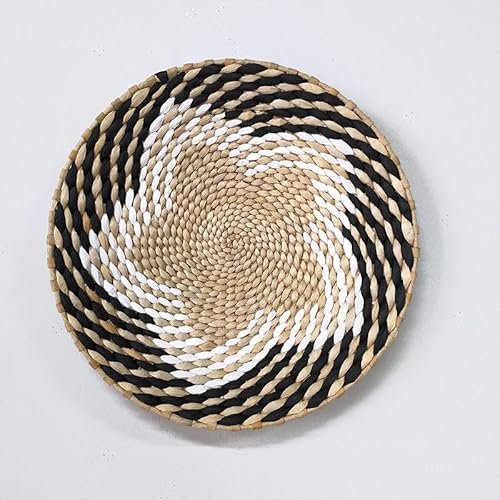 ZOOPH Handgemachte Tischsets, Runde Boho Rattan Natur handgewebte Tischsets Wasserhyazinthe Tischsets, for Esstisch(A19,20cm) von ZOOPH
