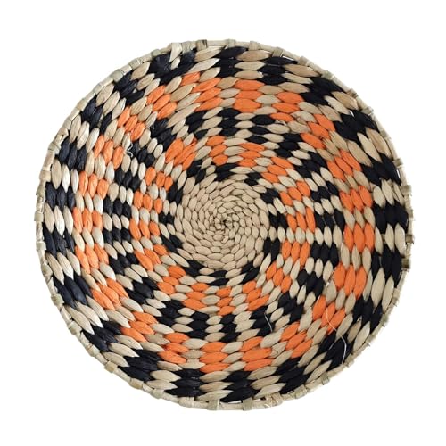 ZOOPH Handgemachte Tischsets, Runde Boho Rattan Natur handgewebte Tischsets Wasserhyazinthe Tischsets, for Esstisch(A7,20cm) von ZOOPH