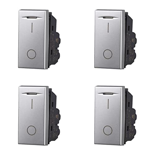 4 Stück Bipolarschalter 0-1 Kippschalter kompatibel mit Bticino Axolute (grau) von ZOREI