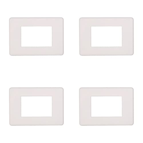 4 Stück Platten kompatibel mit Bticino Axolute Air, dünnes Modell (3 Module/Sitzer, Weiß) von ZOREI