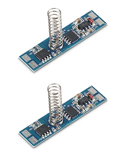 ZOREI LED-Touch-Dimmer für Aluminiumprofil, mit Speicher auch nach Stromausfall, 12 V 24 V 4 A, Größe 40 x 10 x 2 mm (2) von ZOREI