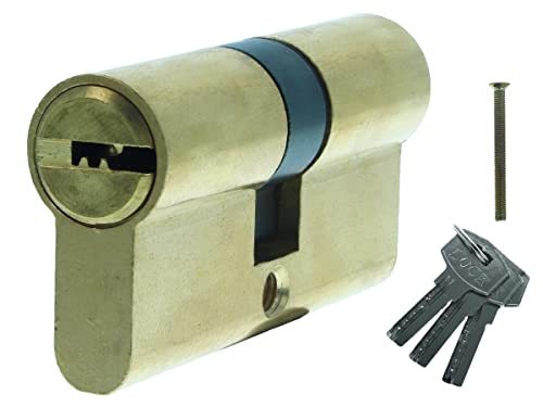 Schließzylinder, Körper aus Messing mit 5 Steckern, 3 Schlüsseln im Lieferumfang enthalten, erhältlich 60 mm 70 mm 80 mm (30/30 60 mm) von ZOREI