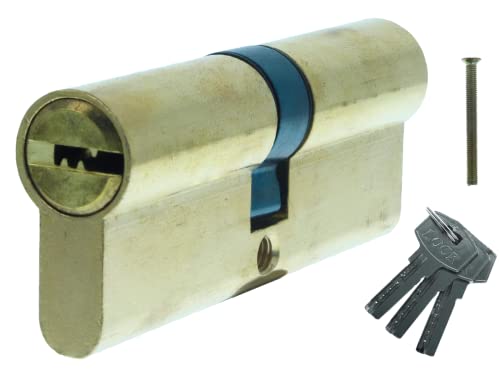 Schließzylinder, Körper aus Messing mit 5 Steckern, 3 Schlüsseln im Lieferumfang enthalten, erhältlich 60 mm 70 mm 80 mm (40/40 80 mm) von ZOREI