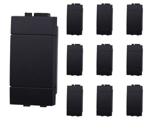 Serie Frutas Umschaltschalter passend für Bticino Living Light Schwarz (10 x Fake Pol) von ZOREI