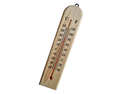 Umgebungsthermometer für den Innenbereich, Temperatur von -40 °C bis +50 °C (Holz 270 x 60 x 9 mm) von ZOREI