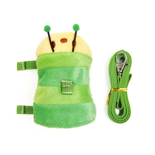 Set mit Geschirr und Leine für kleine Haustiere, mit Glöckchen, für Rennmäuse, Meerschweinchen, Eichhörnchen, Kätzchen, Hunde, Spazierengehen, mit sicheren Glocken von ZORESCOLEO