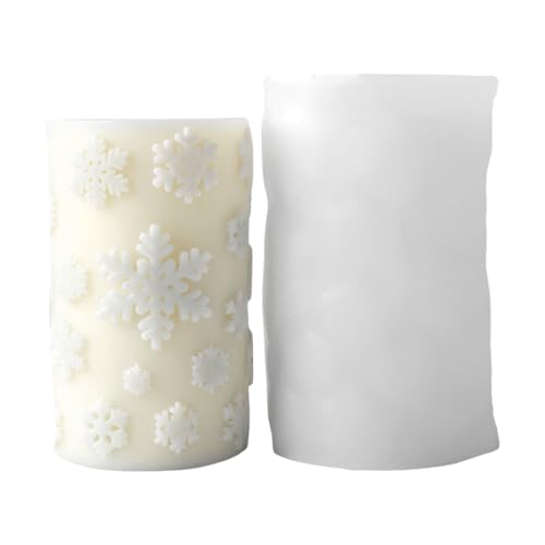 Weihnachts-Silikonformen, Schneeflocke, Zylinder, Epoxidharz, Gießformen für Handwerk, Gips, Ornamente, duftende Weihnachts-Silikonschneeflocken, Zylinderpflaster Weihnachts-Silikonformen, Schneeflocke, Zylinder, Epoxidharz, Gießformen für Handwerk, Gips, Ornamente, duftende Weihnachts-Silikonschneeflocken, Zylinderpflaster von ZORESCOLEO