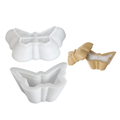 ZORESCOLEO Einzigartige Designs Schmetterlingsform, flexible Silikonschale für Epoxidharz, Schmuckteller, Kerzenhalter, Zuhause, Aufbewahrung von ZORESCOLEO