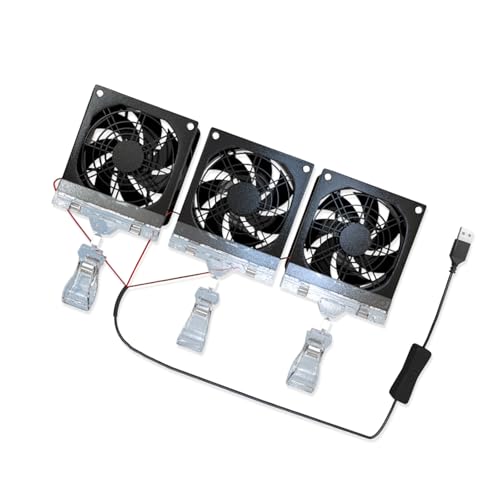 ZORESCOLEO Kleiner Ventilator für Aquarien, USB-Lüfter, zum Anklippen, für Wasserpflanzen, geräuscharm, für Meerwasseraquarien, Temperaturregelung ZORESCOLEO Kleiner Ventilator für Aquarien, USB-Lüfter, zum Anklippen, für Wasserpflanzen, geräuscharm, für Meerwasseraquarien, Temperaturregelung von ZORESCOLEO