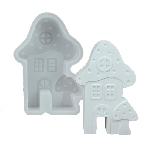 ZORESCOLEO Pilzhaus-Silikon-Kerzenformen, einfaches Entformen, Silikon-Seifenformen für Epoxidharz, Kerzen, Seife, Heimdekoration ZORESCOLEO Pilzhaus-Silikon-Kerzenformen, einfaches Entformen, Silikon-Seifenformen für Epoxidharz, Kerzen, Seife, Heimdekoration von ZORESCOLEO