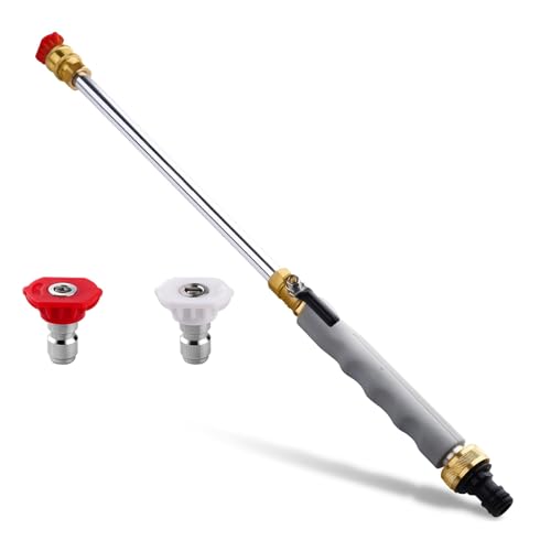 ZORESCOLEO Robustes Schlauchtüllen-Set für Gartenschlauch mit 2 Hochdruckspitzen für Autowaschanlagen, Terrassen, Backayrd Aufgaben von ZORESCOLEO