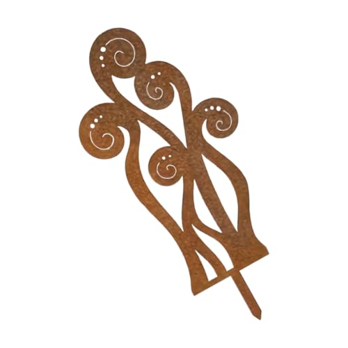 ZORESCOLEO Wetterbeständiger, rostiger Farn-Pflanzen-Erdspieß, dekorativer Eisen-Gartenstecker für Gartengestaltung und Pflanzen im Freien ZORESCOLEO Wetterbeständiger, rostiger Farn-Pflanzen-Erdspieß, dekorativer Eisen-Gartenstecker für Gartengestaltung und Pflanzen im Freien von ZORESCOLEO