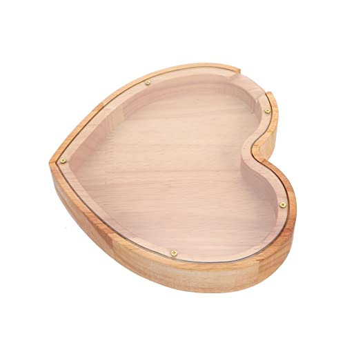 Münzspardose Weihnachten/Geburtstagsgeschenk for Kinder Kind Sparschwein Sparbüchse Holz Spardose Herzform Sparbüchse Sparschwein Schmuck Aufbewahrungsbox Kinderzimmer Dekoration Geschenke for Kinder von ZORILO