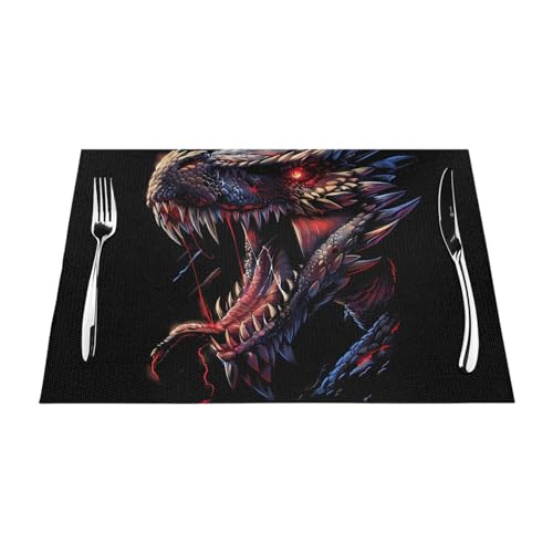 Tischsets für den Esstisch, schmutzabweisend, wiederverwendbar, Dekoration für Küche, Esszimmer, Restaurant, 30,5 x 45,7 cm, 4 Stück Tischsets für den Esstisch, schmutzabweisend, wiederverwendbar, Dekoration für Küche, Esszimmer, Restaurant, 30,5 x 45,7 cm, 4 Stück von ZORIN