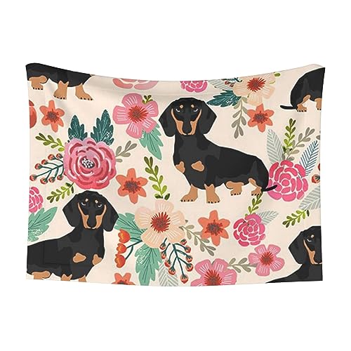 ZORIN Hundedecke, waschbar, weiche Decken für Hunde, Dackel, Hund und Blumen, flauschige Katze, Zwinger, Kiste, Bett, Haustierkissen für Katzen, Kätzchen, Welpen, Tiere (60 x 40 cm) von ZORIN