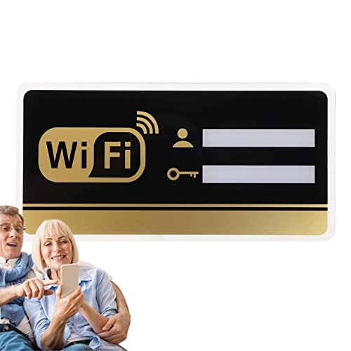 Acryl-WiFi-Schild – WiFi-Code-Tafel, Herbst, selbstklebendes WLAN-Schild, verschleißfest, für Café, Esszimmer, Hotel Zorq von ZORQ