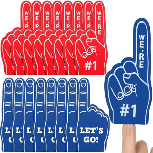 ZORQ Cheerleader-Schaumstofffinger | Universeller Handbommel aus Eva-Schaum | We're Number 1Words Cheerleader-Pom Pom zum Anfeuern von Sportmannschaften von ZORQ