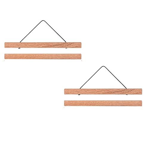 ZORR 2er Set B2 50cm Magnetisch Posterschiene, Bilderrahmen aus Teak für Bilder, Photos, Posterleiste Bilderleiste 50x70 50x100 50x75cm von ZORR