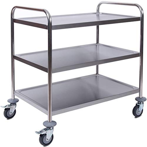 ZORRO - Edelstahl Servierwagen ZSW 3-3 Böden - Leichtlaufräder mit Fußbremse - Küchenwagen - Gastro - (86 x 54 x 94 cm) ZORRO - Edelstahl Servierwagen ZSW 3-3 Böden - Leichtlaufräder mit Fußbremse - Küchenwagen - Gastro - (86 x 54 x 94 cm) von ZORRO