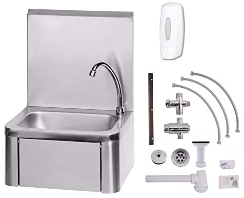 ZORRO Handwaschbecken | Kniebedienung | Edelstahl | 330x230x130mm von ZORRO