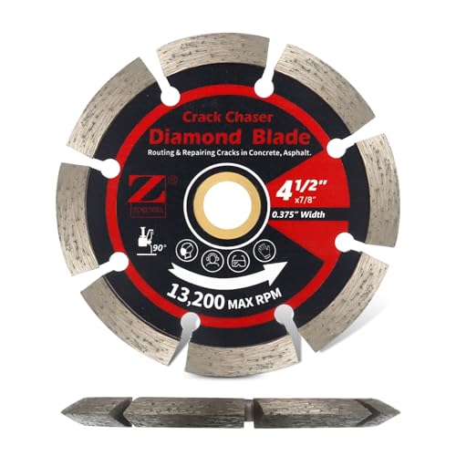 ZORUNNA 11,4 cm Diamant-Rissfräsklinge, 0,95 cm breit, robuste Beton- und Asphalt-Schleifscheibe für Rissreparatur, passend für Winkelschleifer mit 2,2 cm Nichtgewindedorn. ZORUNNA 11,4 cm Diamant-Rissfräsklinge, 0,95 cm breit, robuste Beton- und Asphalt-Schleifscheibe für Rissreparatur, passend für Winkelschleifer mit 2,2 cm Nichtgewindedorn. von ZORUNNA