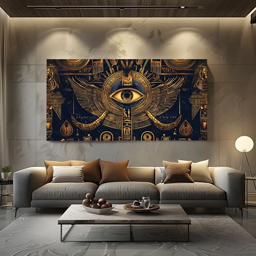 Leinwandbild Ägypten Auge des Horus Wand Druck Großes Gemälde Mystisch Flügel Modern Wall Art Poster Antike Symbol Deko Wohnzimmer Schlafzimmer Wandbilder Kunstdruck 80x160 cm Leinwandbild Ägypten Auge des Horus Wand Druck Großes Gemälde Mystisch Flügel Modern Wall Art Poster Antike Symbol Deko Wohnzimmer Schlafzimmer Wandbilder Kunstdruck 80x160 cm von ZORYAN