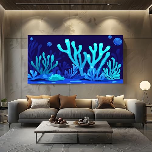 Leinwandbild Meerestiere Korallen Wand Druck Großes Gemälde Botanischer Algen Modern Wall Art Poster Unterwasserwelt Blase Deko Wohnzimmer Schlafzimmer Wandbilder Kunstdruck 80x160 cm Leinwandbild Meerestiere Korallen Wand Druck Großes Gemälde Botanischer Algen Modern Wall Art Poster Unterwasserwelt Blase Deko Wohnzimmer Schlafzimmer Wandbilder Kunstdruck 80x160 cm von ZORYAN
