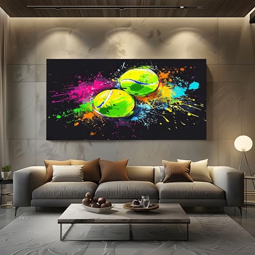 Leinwandbilder Wandbilder für Wohnzimmer und Schlafzimmer 80x160cm Rahmenlos Abstrakt Tennis Kunstdruck auf Leinwand, Handschriftliche Kunst mit Händen, Wanddeko und Dekor Canvas Leinwandbilder Wandbilder für Wohnzimmer und Schlafzimmer 80x160cm Rahmenlos Abstrakt Tennis Kunstdruck auf Leinwand, Handschriftliche Kunst mit Händen, Wanddeko und Dekor Canvas von ZORYAN