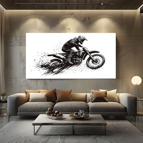 Wandbilder Wohnzimmer Extremsportarten Motocross Leinwandbilder, Moderne Deko mit Tintenspritzer Motocross Fahrer Kunstdruck Graffiti Motorrad Wanddeko Art Poster Ungerahmt 50x100 cm Wandbilder Wohnzimmer Extremsportarten Motocross Leinwandbilder, Moderne Deko mit Tintenspritzer Motocross Fahrer Kunstdruck Graffiti Motorrad Wanddeko Art Poster Ungerahmt 50x100 cm von ZORYAN