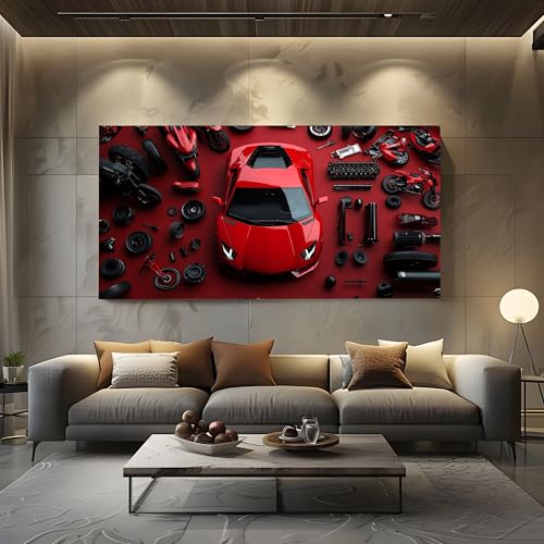 Wandbilder Wohnzimmer Modern Sportwagen Leinwandbilder, Moderne Deko mit Stil Motorrad Kunstdruck Rock Rad Wanddeko Art Poster Ungerahmt 50x100 cm Wandbilder Wohnzimmer Modern Sportwagen Leinwandbilder, Moderne Deko mit Stil Motorrad Kunstdruck Rock Rad Wanddeko Art Poster Ungerahmt 50x100 cm von ZORYAN