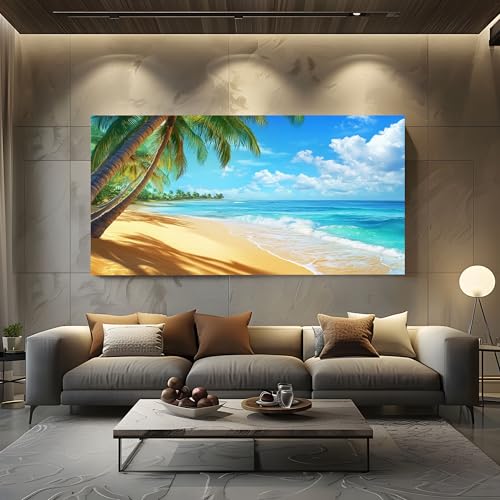 ZORYAN Groß Leinwand Bilder für Schlafzimmer Deko Landschaft Tropischer Strand XXL Kunstdruck mit Natur Palmen Wanddeko Sommer Ozean Wandbilder - Modern Decor Canvas Ungerahmt 60x120 cm ZORYAN Groß Leinwand Bilder für Schlafzimmer Deko Landschaft Tropischer Strand XXL Kunstdruck mit Natur Palmen Wanddeko Sommer Ozean Wandbilder - Modern Decor Canvas Ungerahmt 60x120 cm von ZORYAN