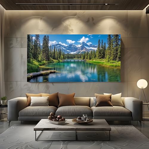 ZORYAN Leinwandbild Natur Landschaft Berg Wand Druck Großes Gemälde Waldlandschaft See Modern Wall Art Poster Rustikal Tanne Deko Wohnzimmer Schlafzimmer Wandbilder Kunstdruck 80x160 cm ZORYAN Leinwandbild Natur Landschaft Berg Wand Druck Großes Gemälde Waldlandschaft See Modern Wall Art Poster Rustikal Tanne Deko Wohnzimmer Schlafzimmer Wandbilder Kunstdruck 80x160 cm von ZORYAN