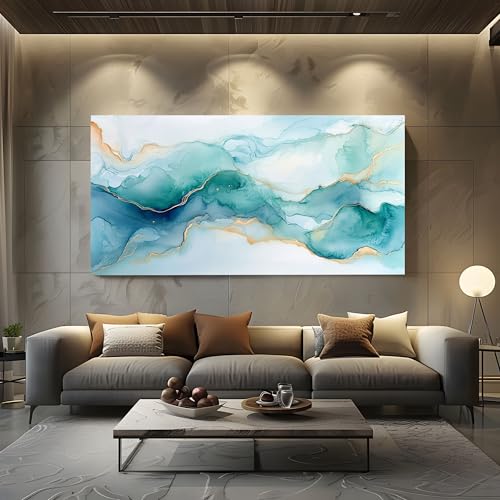 ZORYAN Wandbilder Wohnzimmer Abstrakt Fluid Art Leinwandbilder, Moderne Deko mit Modern Tuschmalerei Kunstdruck Aquarell Welle Wanddeko Art Poster Ungerahmt 50x100 cm ZORYAN Wandbilder Wohnzimmer Abstrakt Fluid Art Leinwandbilder, Moderne Deko mit Modern Tuschmalerei Kunstdruck Aquarell Welle Wanddeko Art Poster Ungerahmt 50x100 cm von ZORYAN