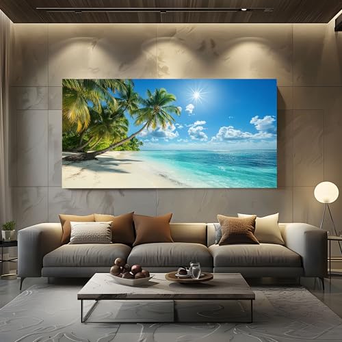 ZORYAN Wandbilder Wohnzimmer Landschaft Strand Leinwandbilder, Moderne Deko mit Sommer Palme Kunstdruck Natur Sonne Wanddeko Art Poster Ungerahmt 50x100 cm ZORYAN Wandbilder Wohnzimmer Landschaft Strand Leinwandbilder, Moderne Deko mit Sommer Palme Kunstdruck Natur Sonne Wanddeko Art Poster Ungerahmt 50x100 cm von ZORYAN