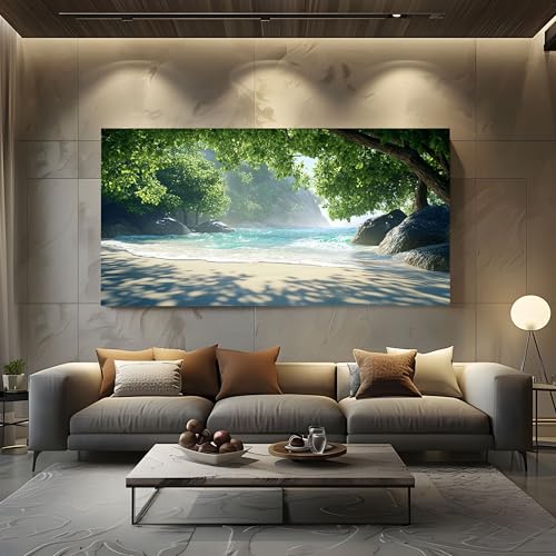 ZORYAN Wandbilder Wohnzimmer Natur Landschaft Strand Leinwandbilder, Moderne Deko mit Küsten Meerblick Kunstdruck Sommer Insel Wanddeko Art Poster Ungerahmt 50x100 cm ZORYAN Wandbilder Wohnzimmer Natur Landschaft Strand Leinwandbilder, Moderne Deko mit Küsten Meerblick Kunstdruck Sommer Insel Wanddeko Art Poster Ungerahmt 50x100 cm von ZORYAN