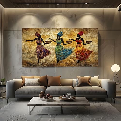 ZORYAN Wandbilder für Wohnzimmer Ethnischer Afrikanische Frau Modern Leinwandbilder Vintage Tänzerin Kunstdruck Poster Silhouette Frau Wanddeko für Schlafzimmer - Ungerahmt 70x140 cm ZORYAN Wandbilder für Wohnzimmer Ethnischer Afrikanische Frau Modern Leinwandbilder Vintage Tänzerin Kunstdruck Poster Silhouette Frau Wanddeko für Schlafzimmer - Ungerahmt 70x140 cm von ZORYAN