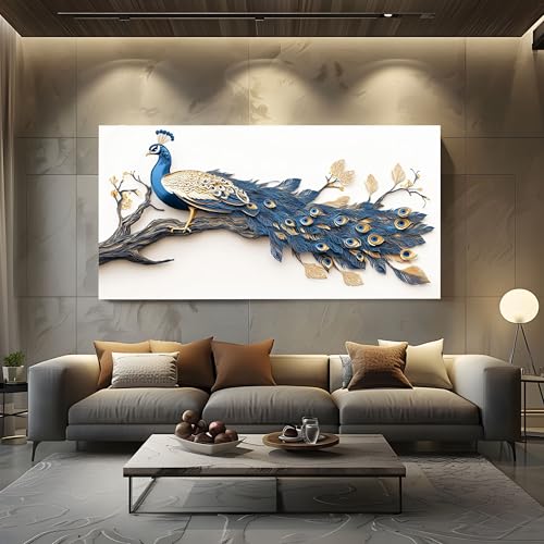 ZORYAN Wandbilder für Wohnzimmer Kunst Pfau Modern Leinwandbilder Orientalisch Vogel Kunstdruck Poster D Stil Feder Wanddeko für Schlafzimmer - Ungerahmt 70x140 cm ZORYAN Wandbilder für Wohnzimmer Kunst Pfau Modern Leinwandbilder Orientalisch Vogel Kunstdruck Poster D Stil Feder Wanddeko für Schlafzimmer - Ungerahmt 70x140 cm von ZORYAN
