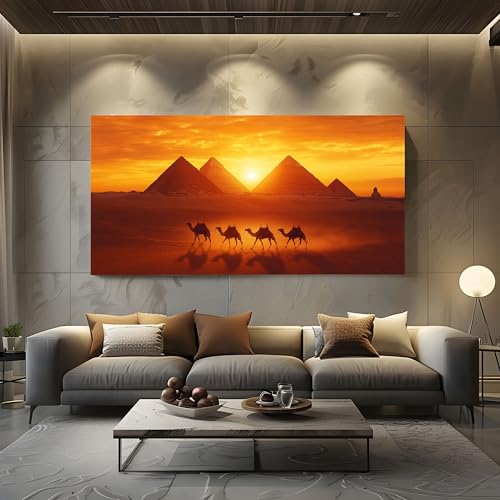 ZORYAN Wandbilder für Wohnzimmer Landschaft Pyramide Modern Leinwandbilder Ägypten Sonnenuntergang Kunstdruck Poster Antike Wüste Wanddeko für Schlafzimmer - Ungerahmt 70x140 cm ZORYAN Wandbilder für Wohnzimmer Landschaft Pyramide Modern Leinwandbilder Ägypten Sonnenuntergang Kunstdruck Poster Antike Wüste Wanddeko für Schlafzimmer - Ungerahmt 70x140 cm von ZORYAN