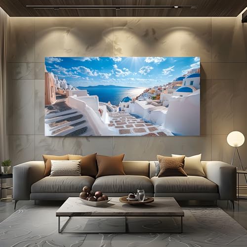 ZORYAN Wandbilder für Wohnzimmer Landschaft Stadt Modern Leinwandbilder Sommer Meer Kunstdruck Poster Architektur Treppe Wanddeko für Schlafzimmer - Ungerahmt 70x140 cm ZORYAN Wandbilder für Wohnzimmer Landschaft Stadt Modern Leinwandbilder Sommer Meer Kunstdruck Poster Architektur Treppe Wanddeko für Schlafzimmer - Ungerahmt 70x140 cm von ZORYAN