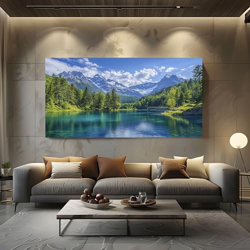 ZORYAN Wandbilder für Wohnzimmer Natur Landschaft Berg Modern Leinwandbilder Landschaft See Kunstdruck Poster Waldlandschaft Wald Wanddeko für Schlafzimmer - Ungerahmt 70x140 cm ZORYAN Wandbilder für Wohnzimmer Natur Landschaft Berg Modern Leinwandbilder Landschaft See Kunstdruck Poster Waldlandschaft Wald Wanddeko für Schlafzimmer - Ungerahmt 70x140 cm von ZORYAN