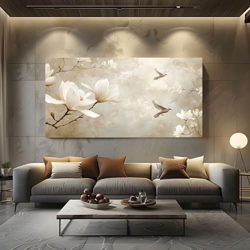 ZORYAN Wandbilder für Wohnzimmer Vintage Magnolie Modern Leinwandbilder Chinesisch Vogel Kunstdruck Poster Malerei Zweig Wanddeko für Schlafzimmer - Ungerahmt 70x140 cm ZORYAN Wandbilder für Wohnzimmer Vintage Magnolie Modern Leinwandbilder Chinesisch Vogel Kunstdruck Poster Malerei Zweig Wanddeko für Schlafzimmer - Ungerahmt 70x140 cm von ZORYAN