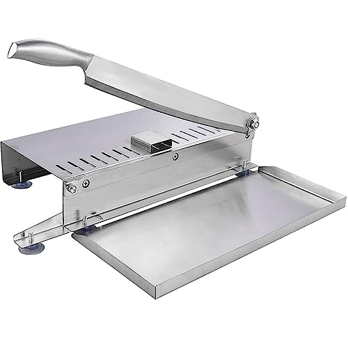 Allesschneider Manuell Fleischschneidemaschine,Lebensmittelschneider Edelstahl,Scharfe Klinge, Manueller Gefrorener Fleischschneider,Slicer für Hauskochen von ZORZA