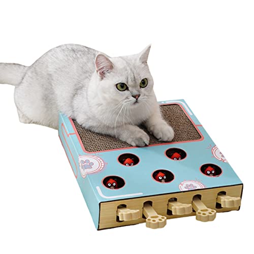ZORZA Katzenspielzeug, Whack-a-Mole Katzenspielzeug und 3-in-1 Kratzpad aus Wellpappe, Katzenspielzeug, lindert Langeweile ZORZA Katzenspielzeug, Whack-a-Mole Katzenspielzeug und 3-in-1 Kratzpad aus Wellpappe, Katzenspielzeug, lindert Langeweile von COXZD