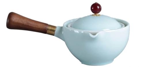 ZORZA Tragbares chinesisches Gongfu Kung Fu Tee Set 360 Grad drehbare Teekanne Keramik Teebereiter Halbautomatisches Kung-Fu-Teeservice,001 von ZORZA