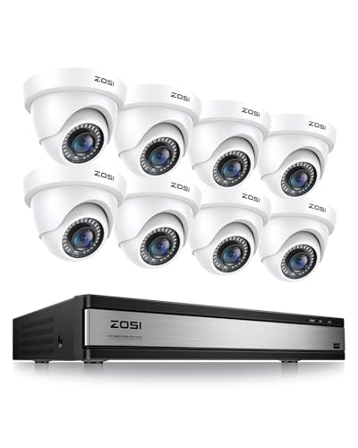 ZOSI 16CH 1080P 2TB DVR Video Überwachungskamera Set mit 8X 2MP Dome Kamera Sicherheitssystem für Innen und Außen, Bewegung Alarm ZOSI 16CH 1080P 2TB DVR Video Überwachungskamera Set mit 8X 2MP Dome Kamera Sicherheitssystem für Innen und Außen, Bewegung Alarm von ZOSI