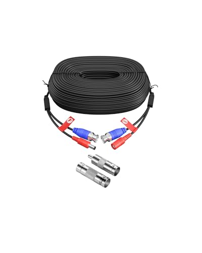 ZOSI 30 Meter BNC Video Kabel Erweiterungskabel mit BNC RCA Adapter für CCTV Überwachungskamera System, Schwarz ZOSI 30 Meter BNC Video Kabel Erweiterungskabel mit BNC RCA Adapter für CCTV Überwachungskamera System, Schwarz von ZOSI