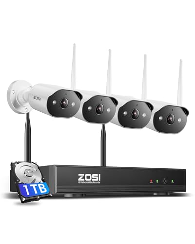 ZOSI 3MP WiFi 6 Überwachungskamera Set, 4 Wi-Fi 6 Kamera Überwachung Aussen, KI Personenerkennung und Spotlight Alarm, 2-Wege-Audio, 8CH NVR 1TB HDD ZOSI 3MP WiFi 6 Überwachungskamera Set, 4 Wi-Fi 6 Kamera Überwachung Aussen, KI Personenerkennung und Spotlight Alarm, 2-Wege-Audio, 8CH NVR 1TB HDD von ZOSI