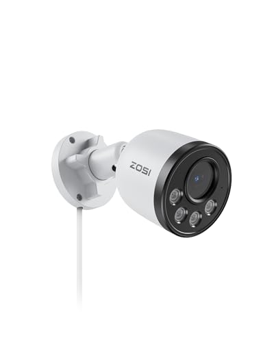 ZOSI 4MP PoE Überwachungskamera, Zusatz Ersatz Kamera für 4MP 5MP PoE NVR System, Personen-/Fahrzeugerkennung, Nachtsicht von ZOSI