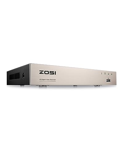 ZOSI 8 Kanal 1080P HD H.265+ 4in1 TVI/AHD/CVI/Analog DVR Receiver Netzwerk Digital Video Recorder ohne Festplatte für CCTV Überwachungskamera HDMI VGA Ausgang von ZOSI